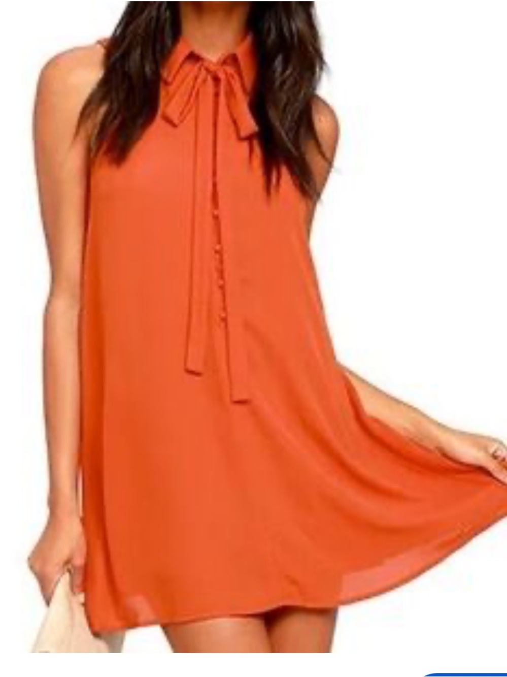J.O.A. Rust sleeveless swing shift dress size Medium loose fit
